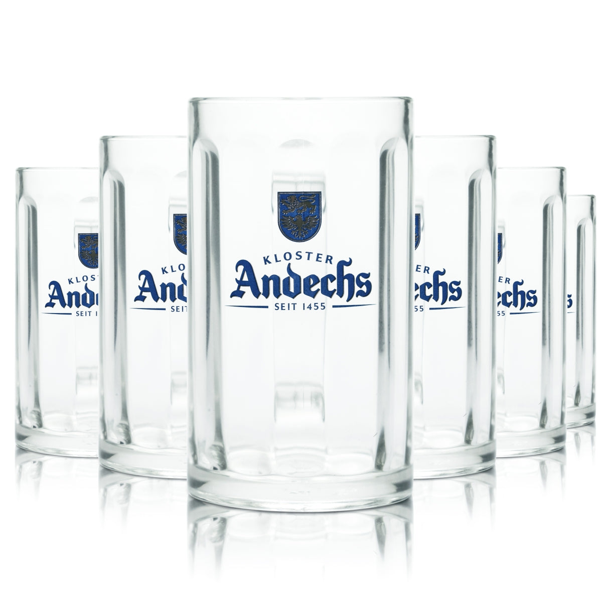 6x szkło Andechs 0.5l klasztorny kufel do piwa kufel do piwa Seidel szklanki konturowe