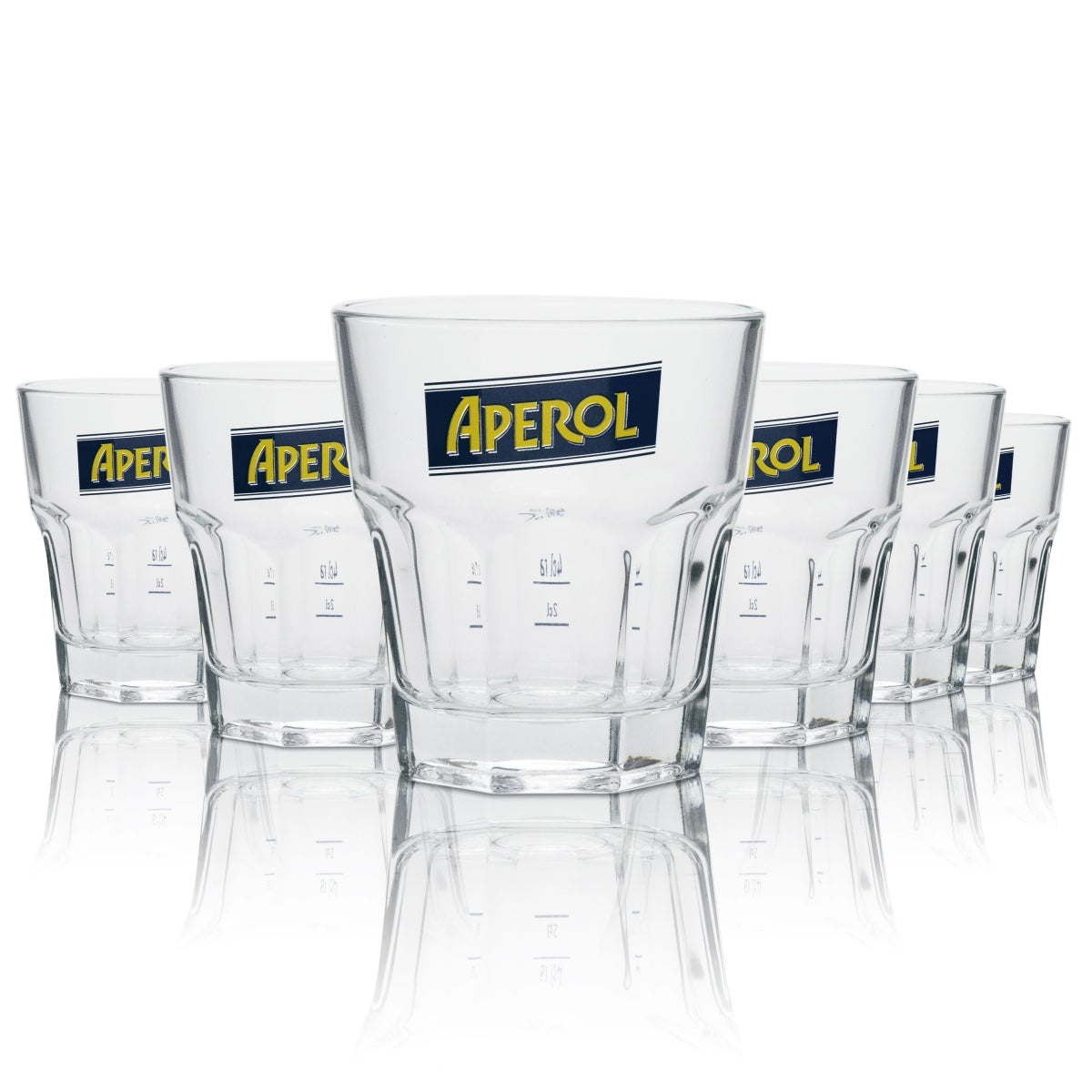 6x Aperol likier szklany kubek nowe logo