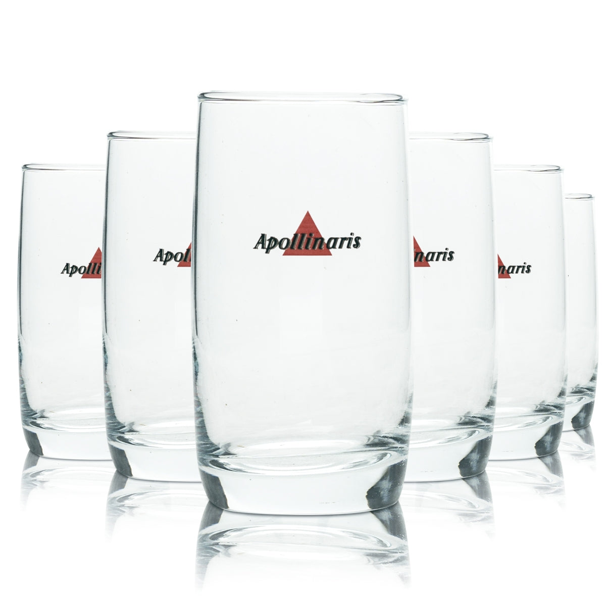 6x Szklanka do wody Apollinaris 0,2l Logo Tumbler Szklanki Gastro Hotel Bar