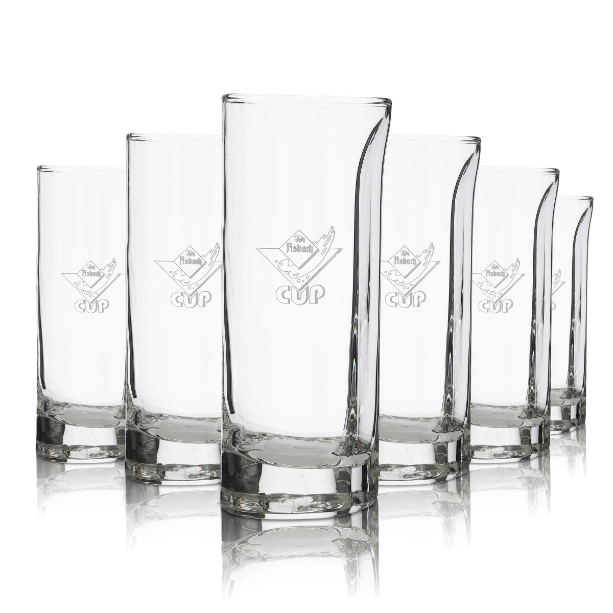 6x szklanka Asbach 0,34 l, kubek typu highball, zestaw szklanek do drinków długich, Uralt Cocktail