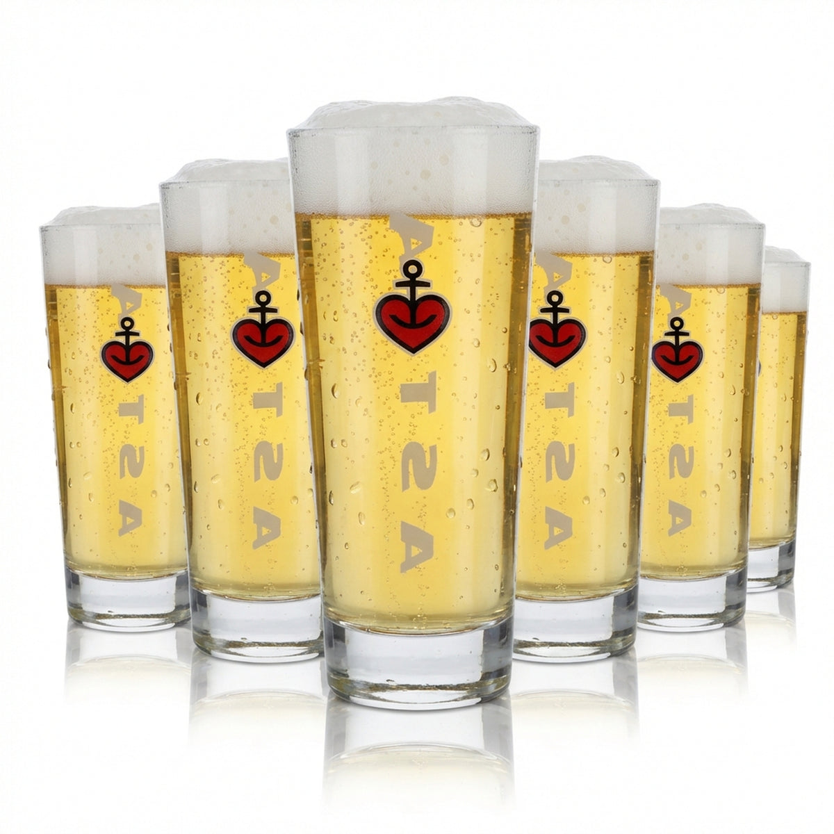 6x Astra Glass 0,25l Willi Mug Zestaw szklanek do piwa Browar Hamburg Kiez Gastro