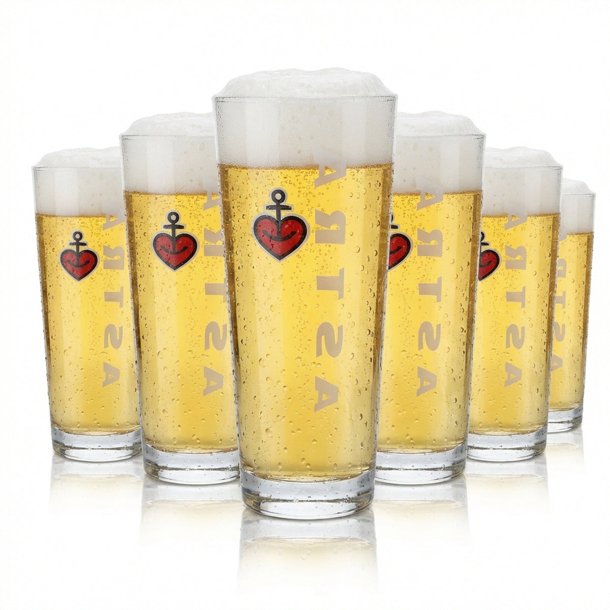 6x Astra Szklanka 0,5 l Exclusiv Willi Zestaw szklanek do piwa Browar Hamburg