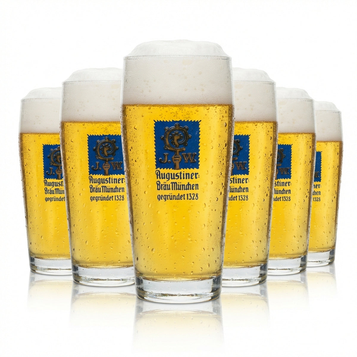 6x szklanka do piwa Augustiner 0,25l kufel Willi