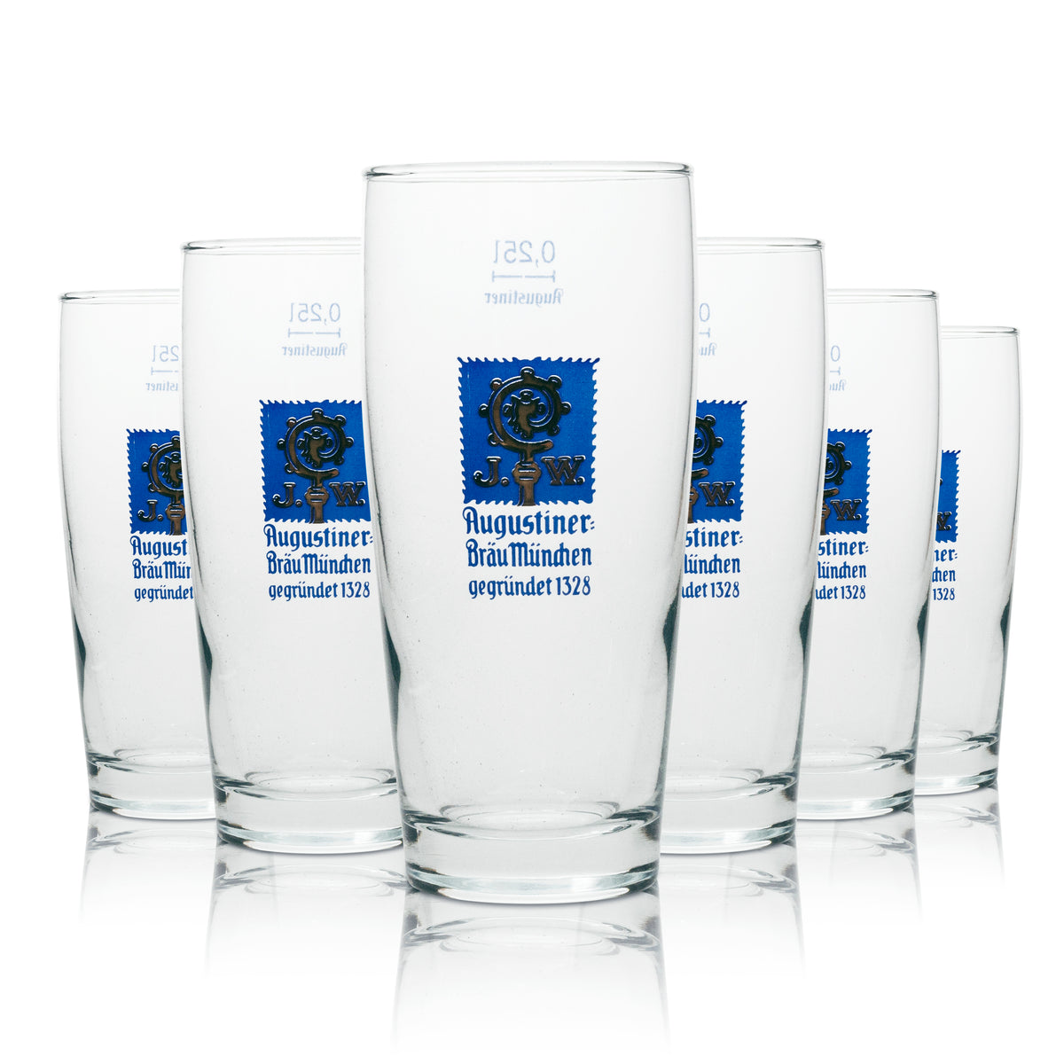 6x szklanka do piwa Augustiner 0,25l kufel Willi – Widok 4