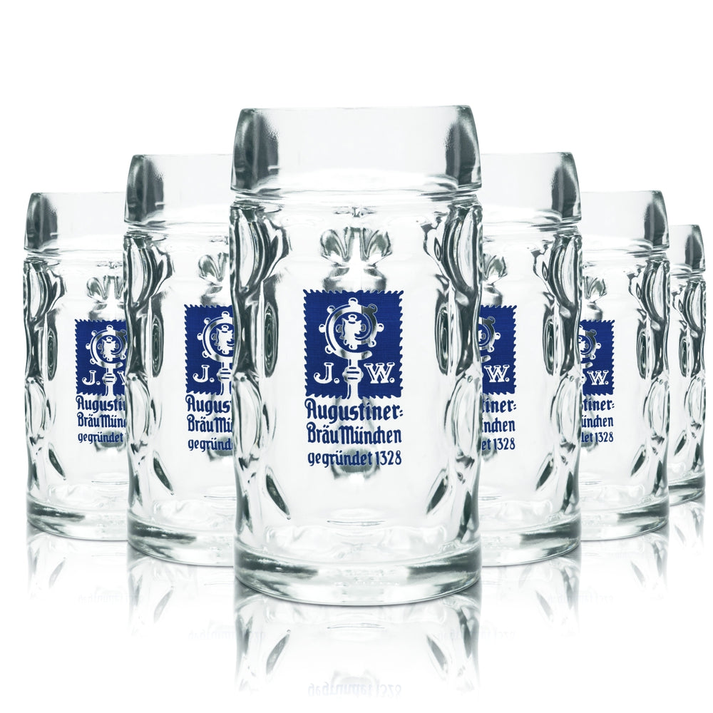 6x szkło Augustiner 0,5l kufel Seidel Helles dzbanek Monachium Gastro