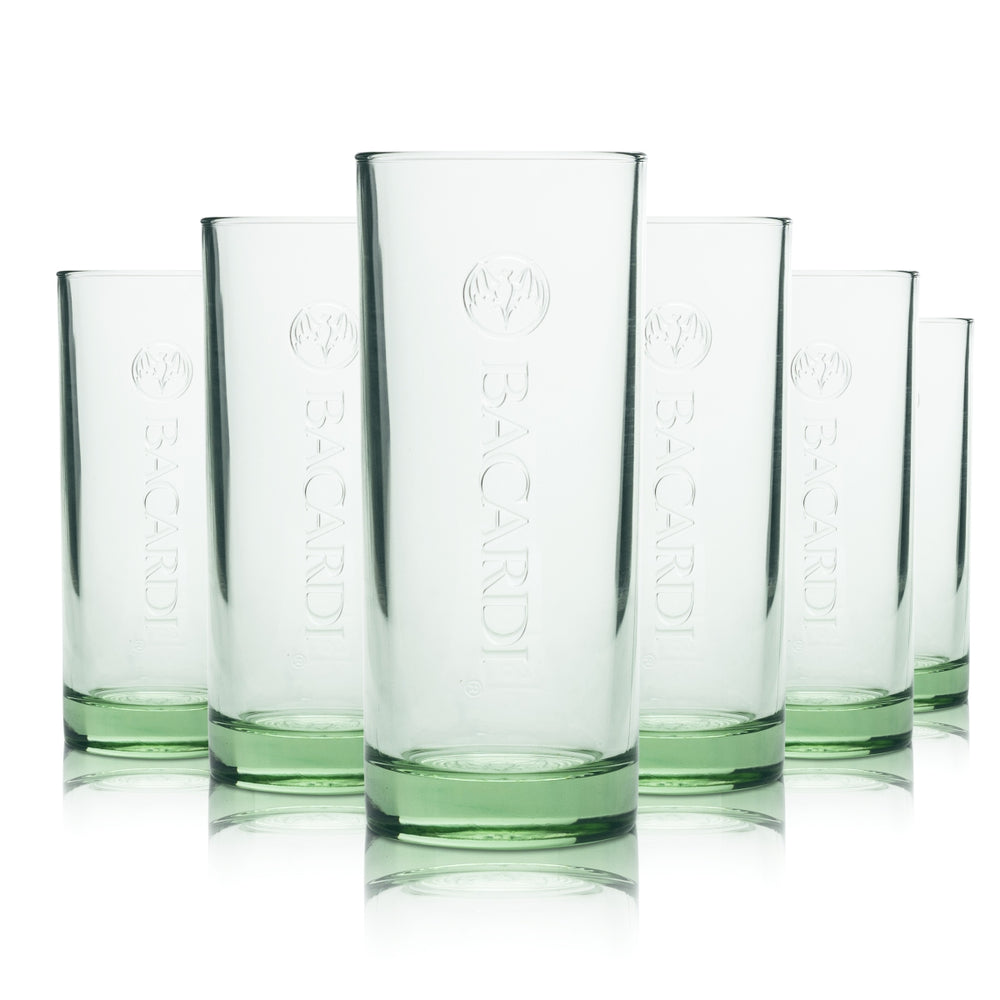 6x szklanka Bacardi 0,3l tumbler long drink szklanki koktajlowe konturowe Gastro Bar