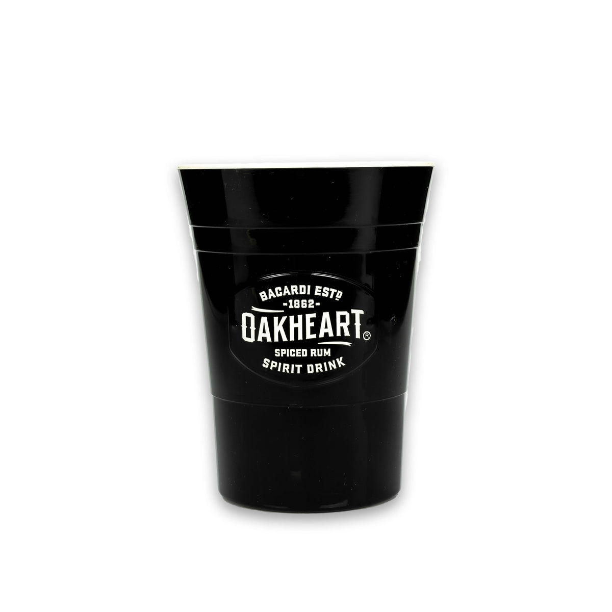 6x Kubek do rumu Bacardi Oakheart z twardego plastiku, czarny, 330 ml – Widok 2