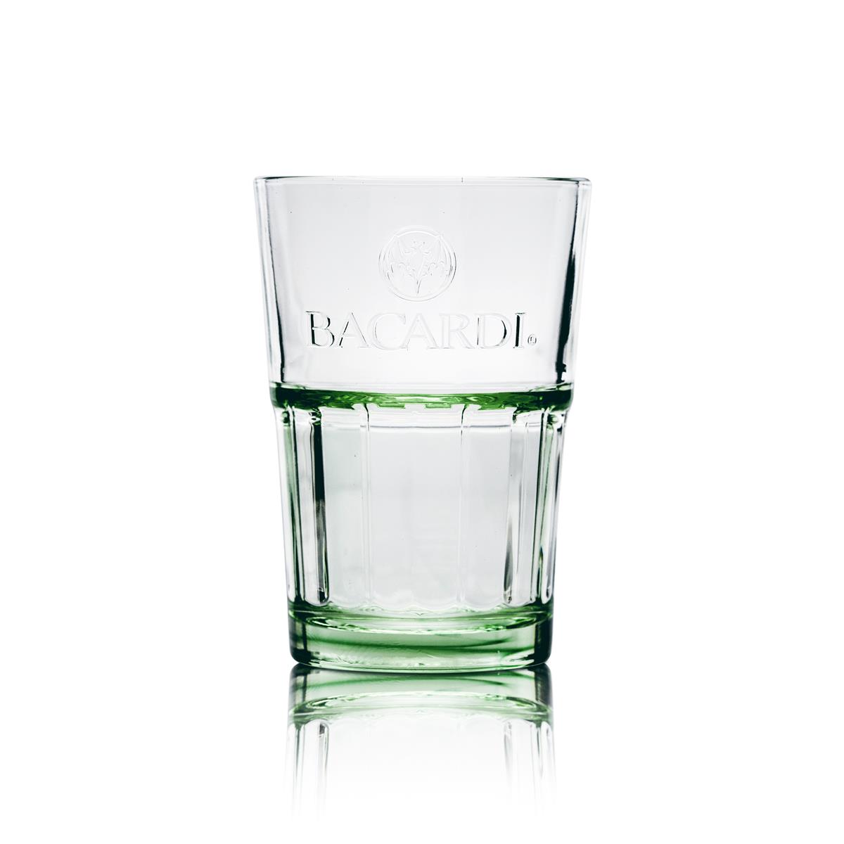 6x szklanka Bacardi Rum zielona Longdrink sztaplowana 36cl – Widok 2