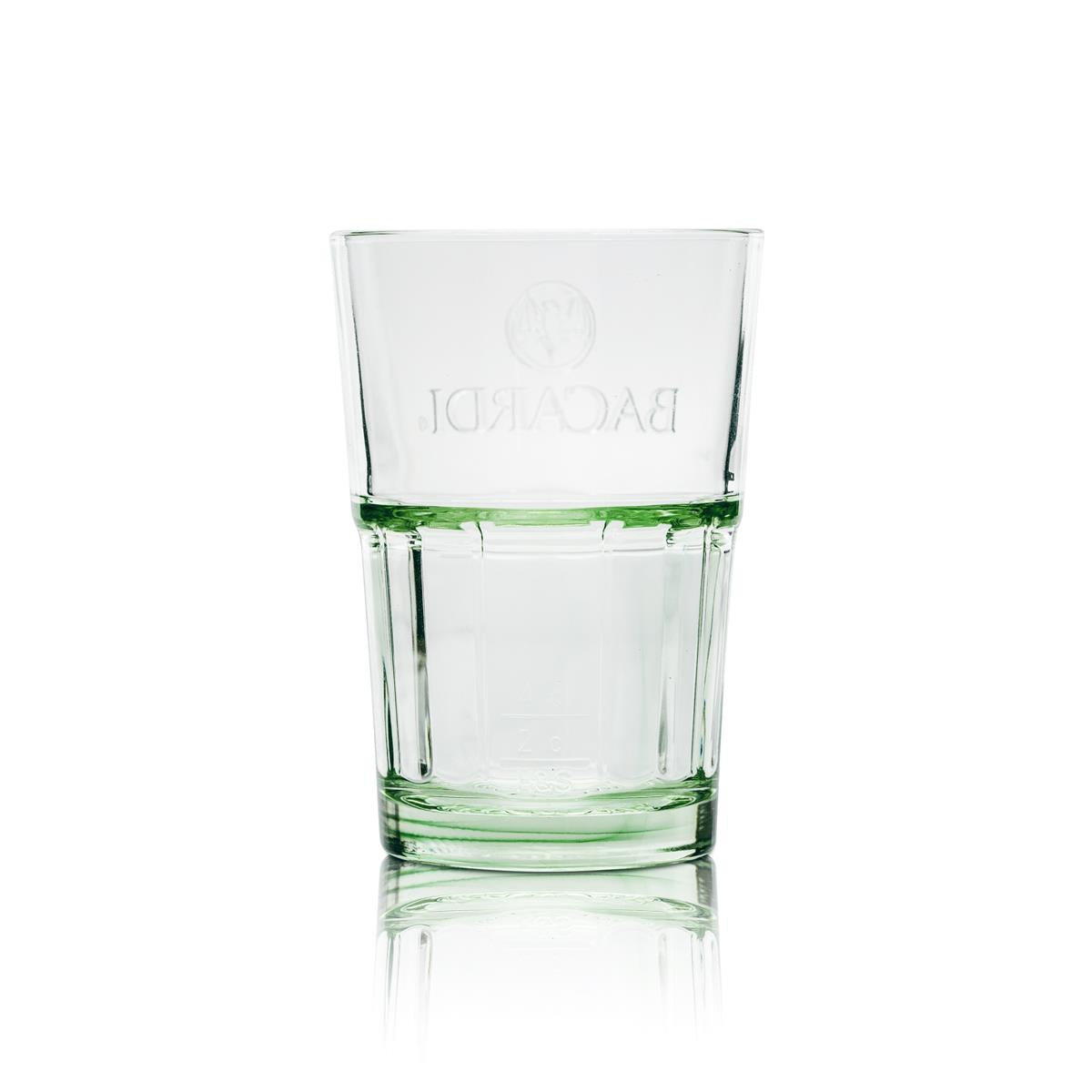 6x szklanka Bacardi Rum zielona Longdrink sztaplowana 36cl – Widok 3