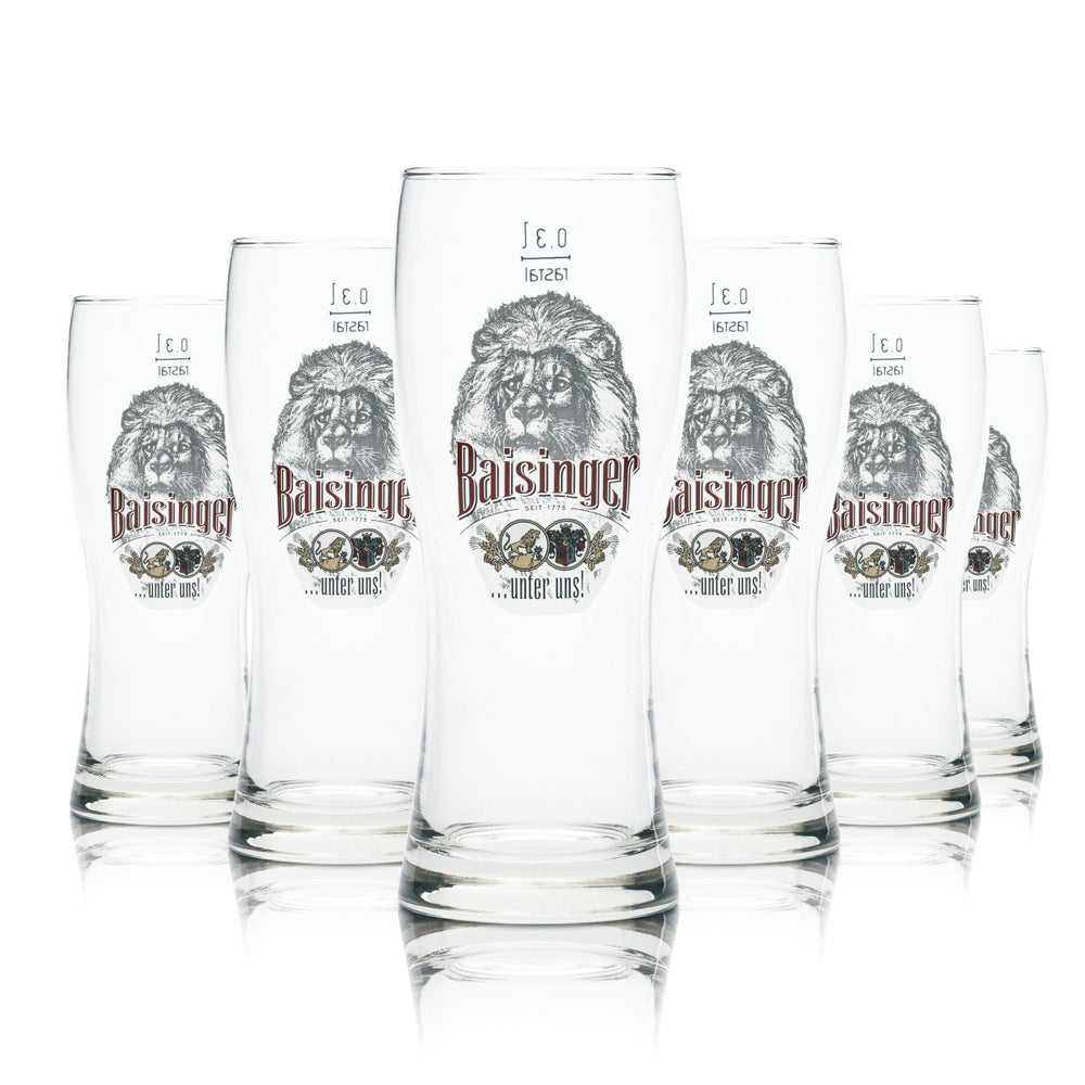 6x Baisinger Szklanka 0,3l Kufel do piwa Manufaktura Craft Gastro Bock Helles