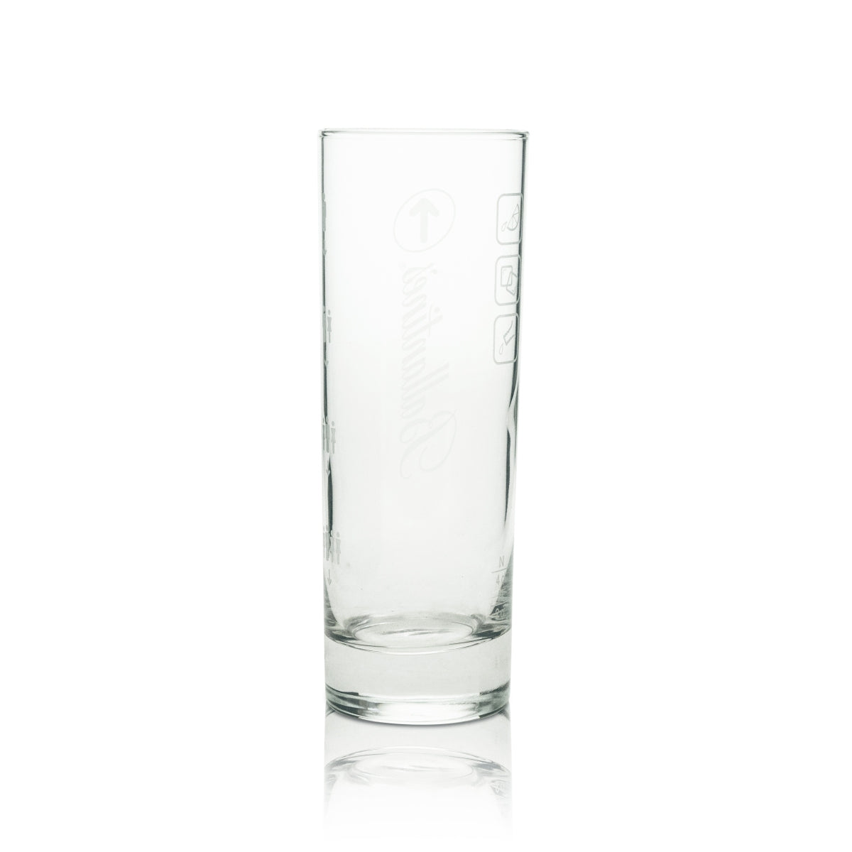 6x Szklanka do whisky Ballantines long drink logo biała ze strzałką – Widok 3