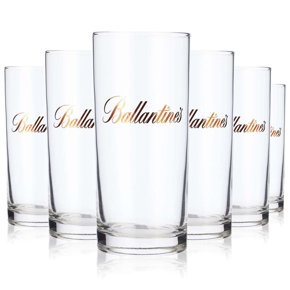 6x szklanka do whisky Ballantines 0,3 l Szklanki do drinków długich Brązowe logo – Widok 4