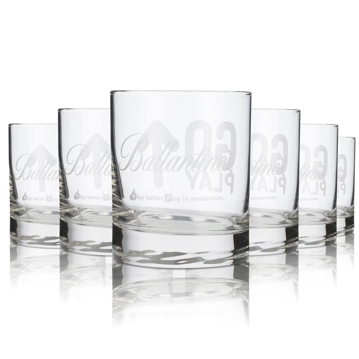 6x szklanki do whisky Ballantines Tumbler Szklanki do whisky „go play”