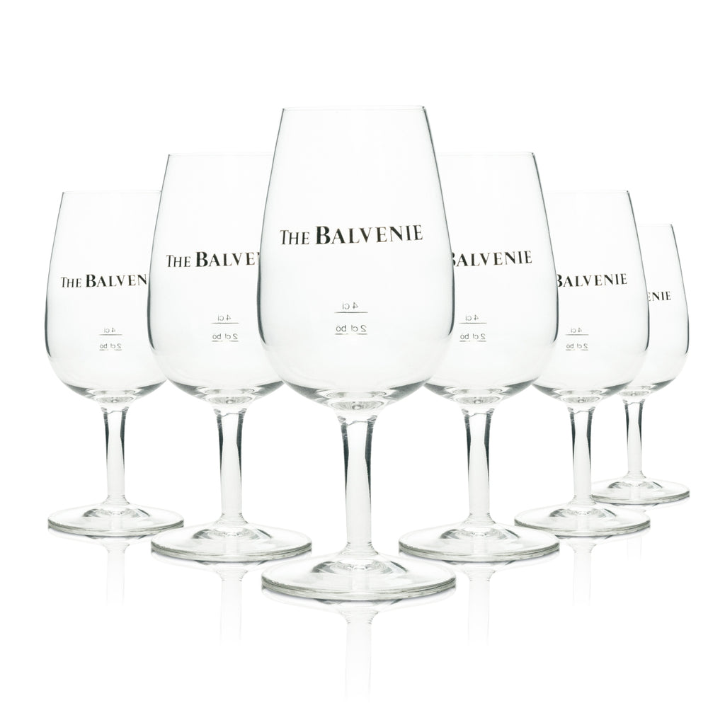 6x Balvenie Whisky Glass Tasting Logo Gold 4cl Böckling