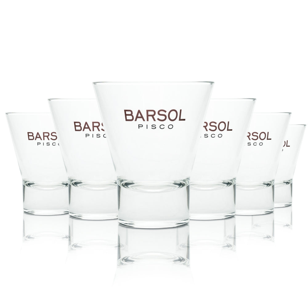 6x Barsol Pico Sour Glass 0.25l Tumbler Kieliszki do koktajli Degustacyjne Retro Lowball Bar