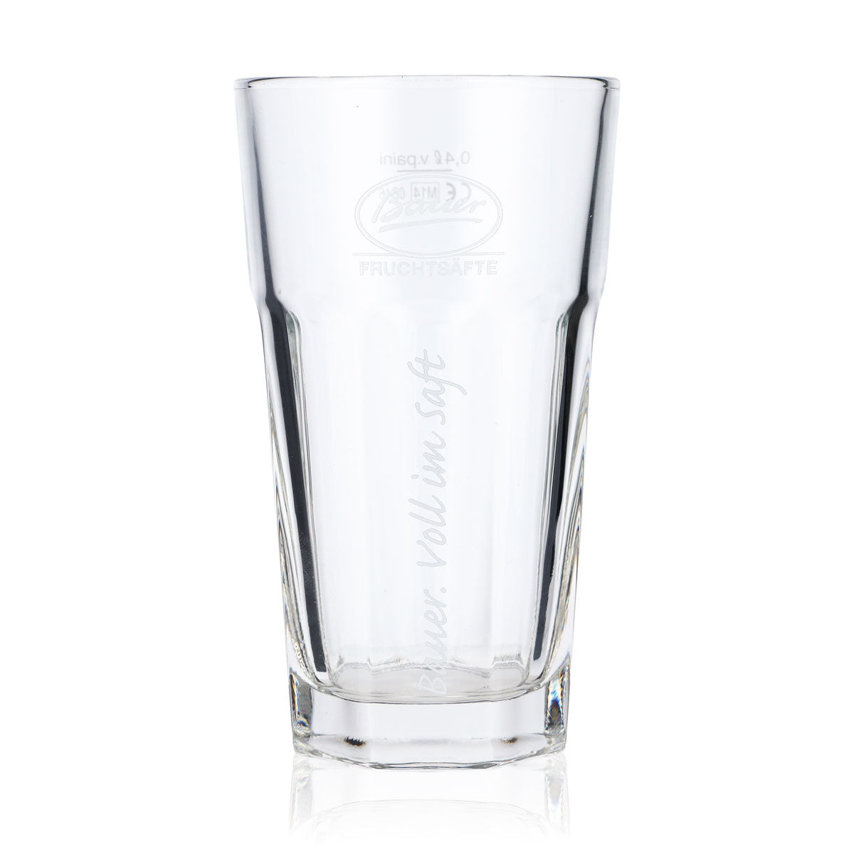 6x szklanki do soku Bauer 0,4 l Szklanka do soku Białe logo w pionie – Widok 2