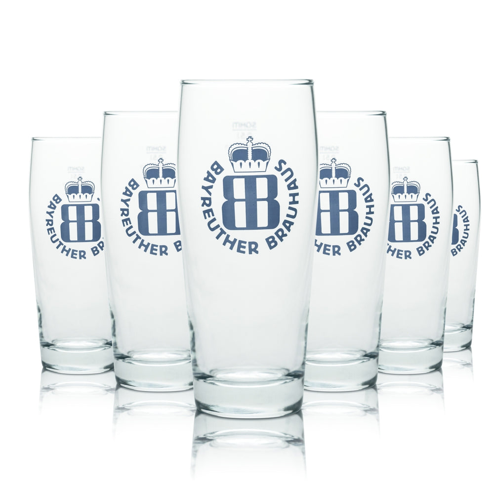 6x szklanka Bayreuther Brauhaus 0,5l kufel do piwa szklanki barowe browar gastro