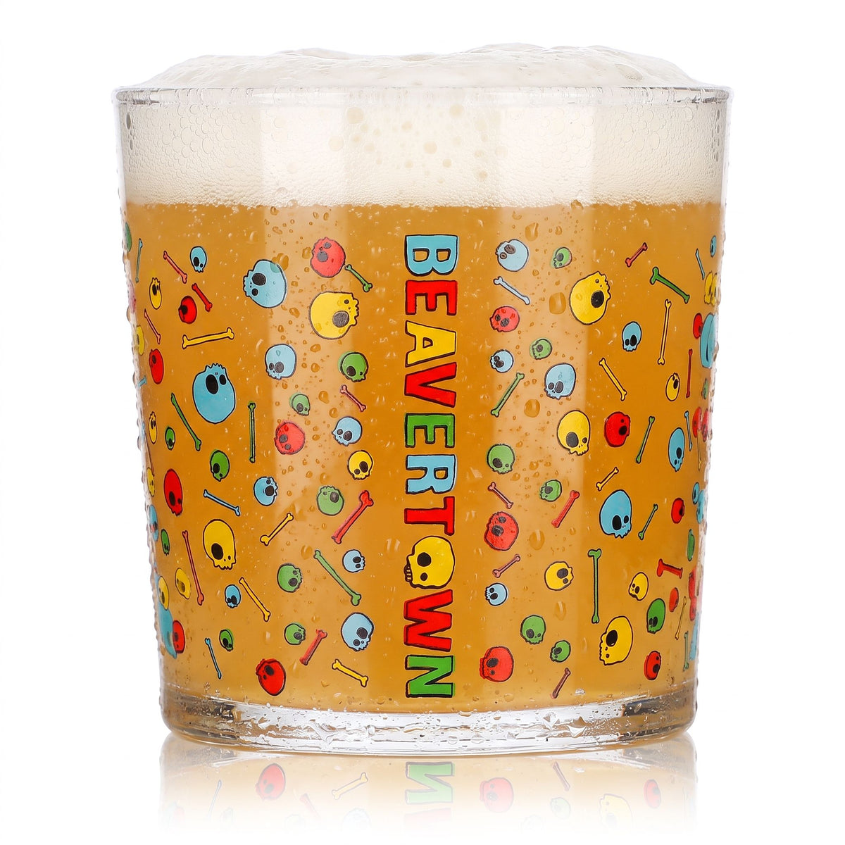 6 szklanek do piwa Beavertown o pojemności 0,25 l, z kolorowymi czaszkami, marki Bormioli Rocco – Widok 2