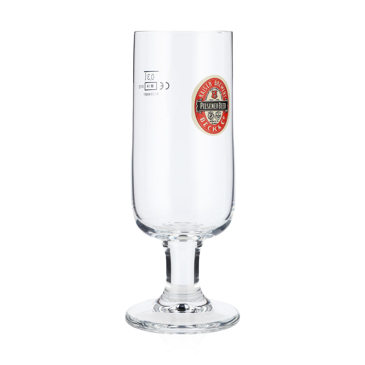 Zestaw 6 szklanek do piwa Beck's 0,3 l, puchar, logo retro „Pilsener Beer” (Ritzenhoff) – Widok 4