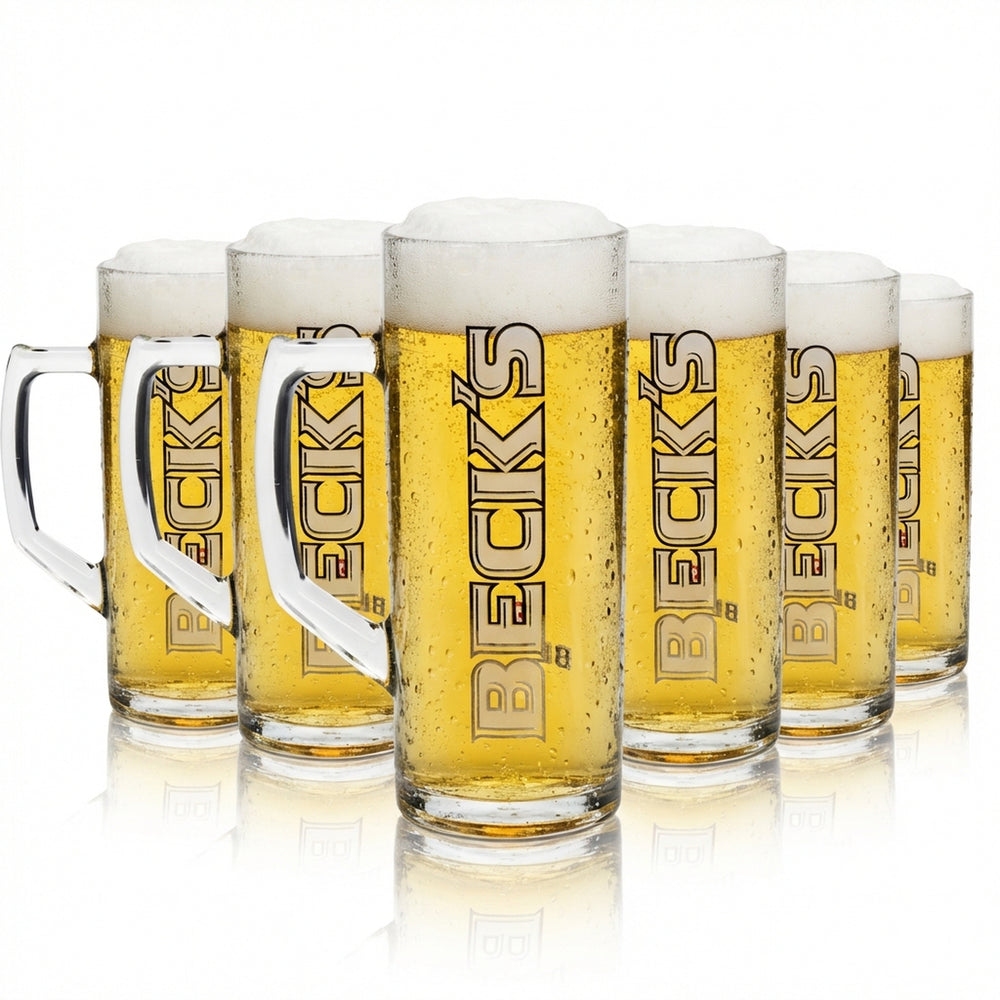 6x Becks dzbanek do piwa 0,5l Reno Borgonovo Seidel Henkel szklanki Humpem Krüge