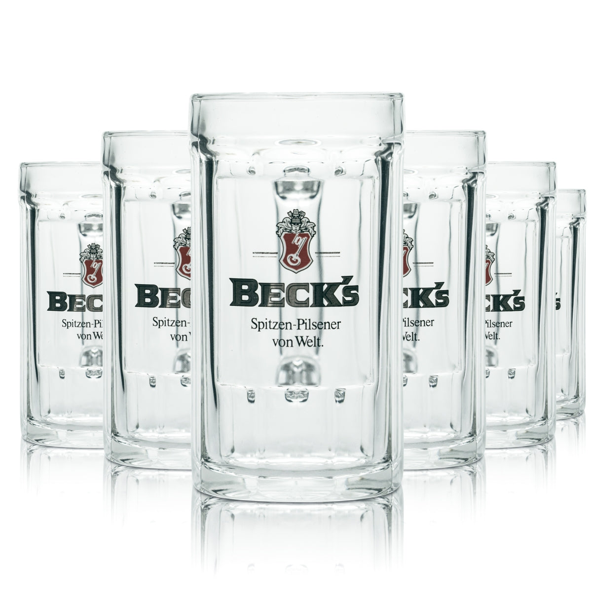 6x szklanka Becks 0.4l kufel do piwa konturowy szklanki do pilznera browar niefiltrowany gastro