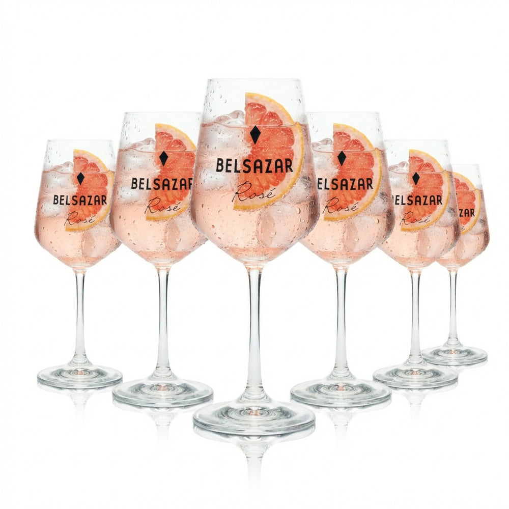 6x Kieliszek Belsazar 0,39l Wermut Kieliszki do wina Aperitif Koktajl Longdrink Rosé Tonic