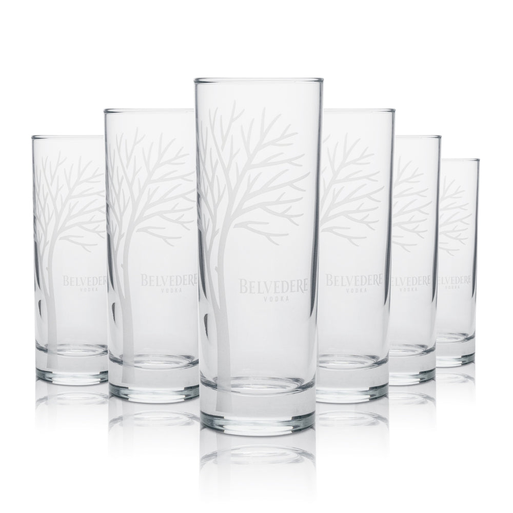 6x kieliszek Belvedere 0,3l Highball Longdrink Zestaw kieliszków do koktajli Wódka Premium