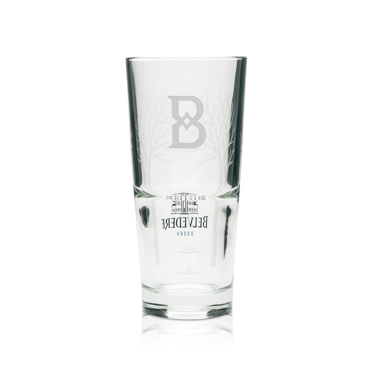 6x Belvedere Vodka Glass 0.3l Longdrink Glass B-Logo Top – Widok 3