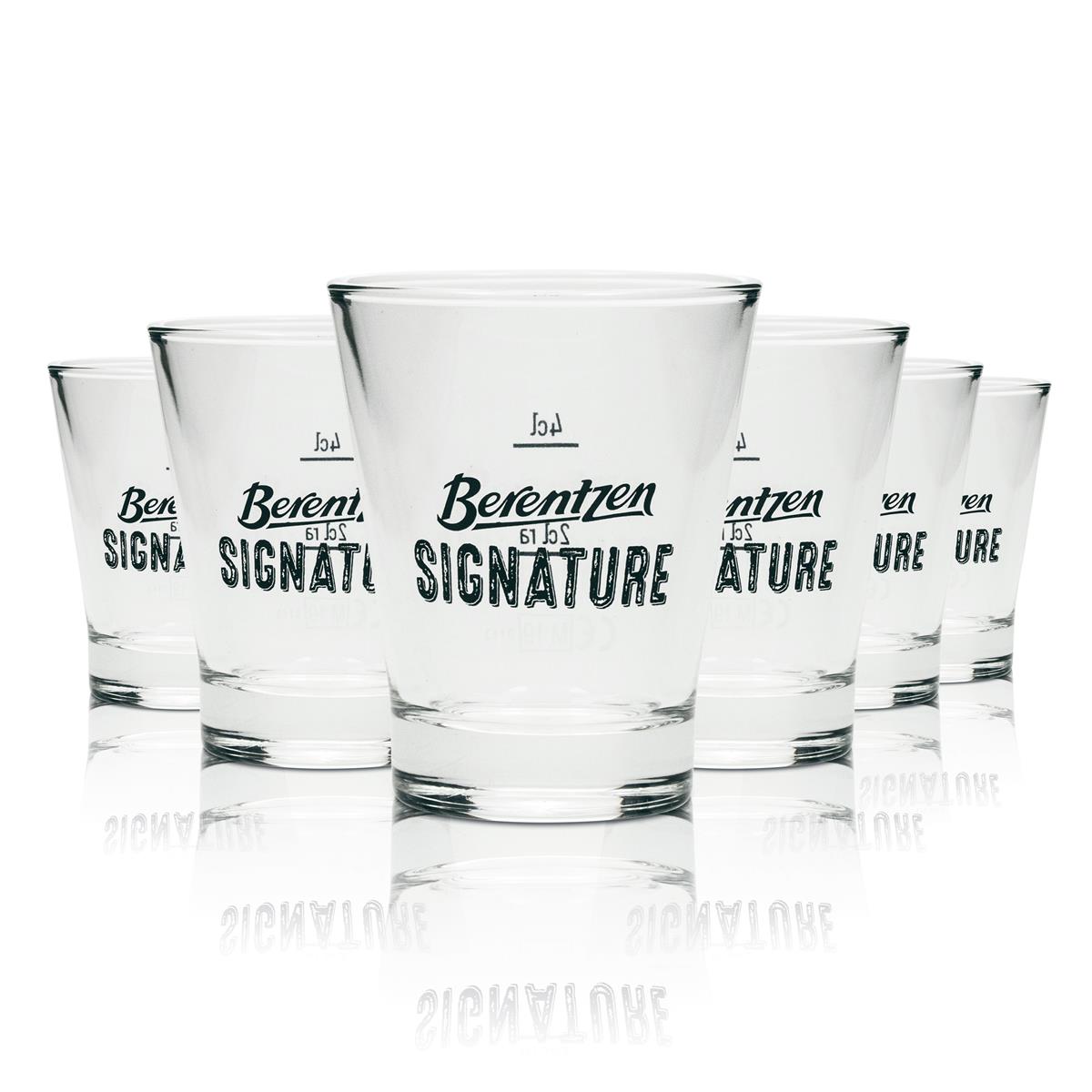 6x Berentzen Liqueur Glass Shot Signature 4cl