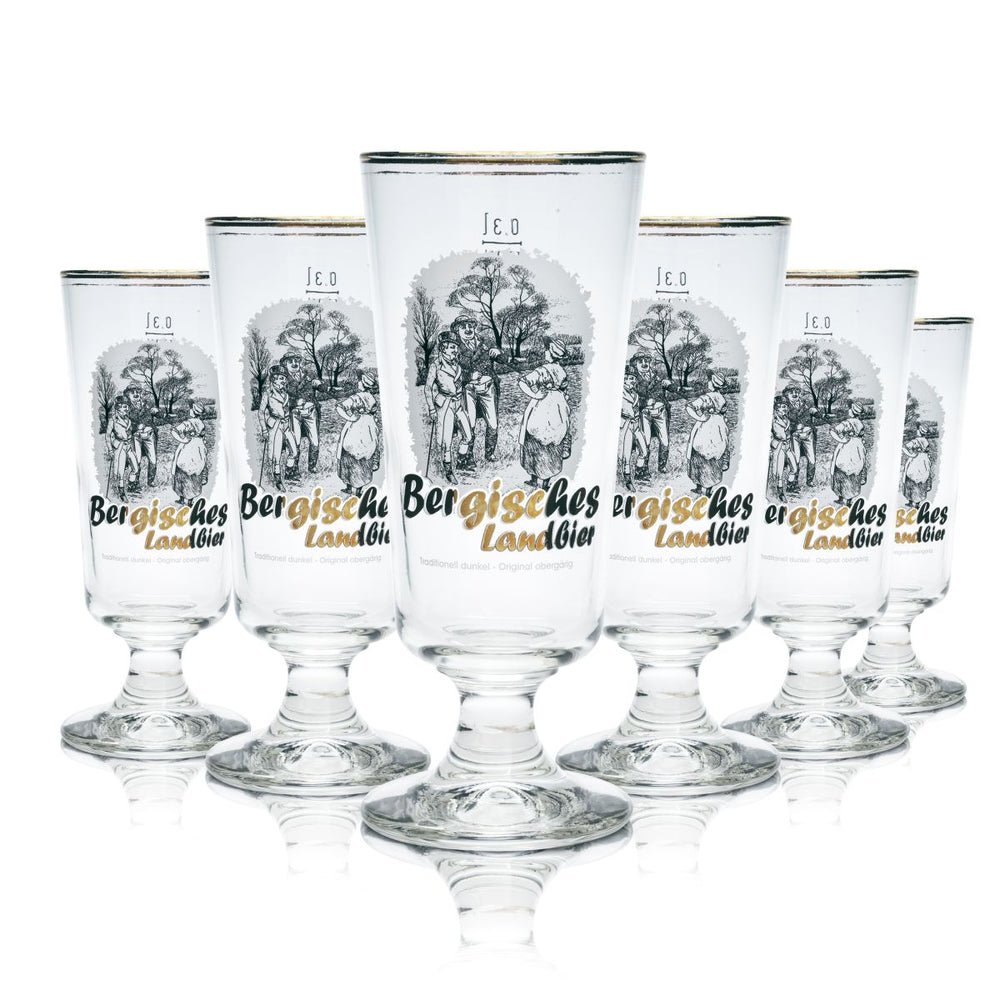 6x Bergisches Landbier szklanka do piwa 0.3l browar tumbler tulipan zestaw szklanek