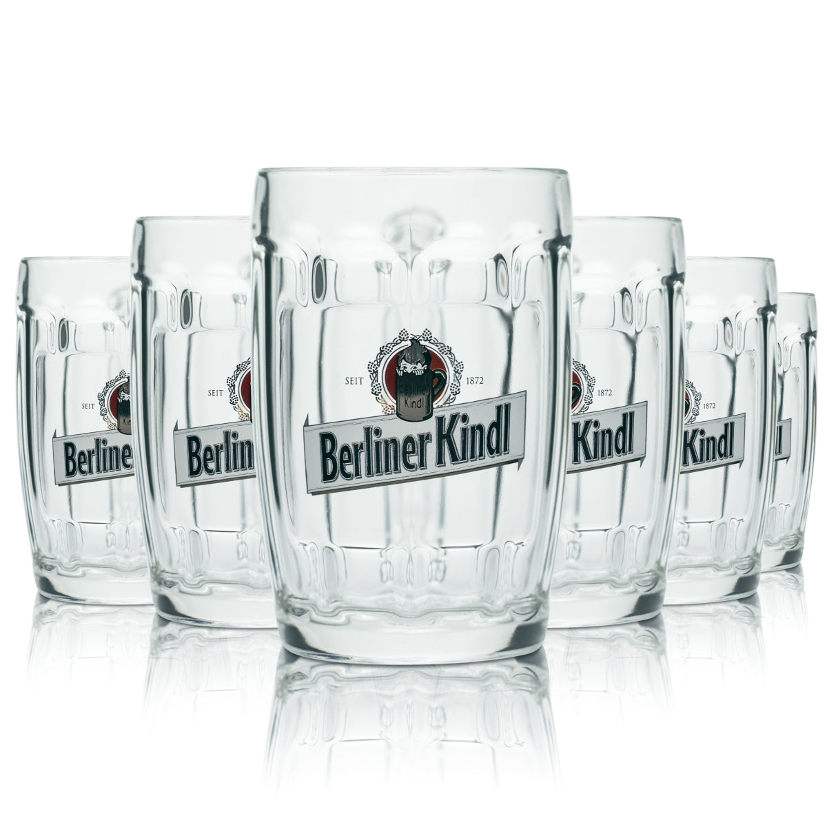 6x szklanka Berliner Kindl 0,3l kufel do piwa szklanki konturowe browar Pilsener Gastro