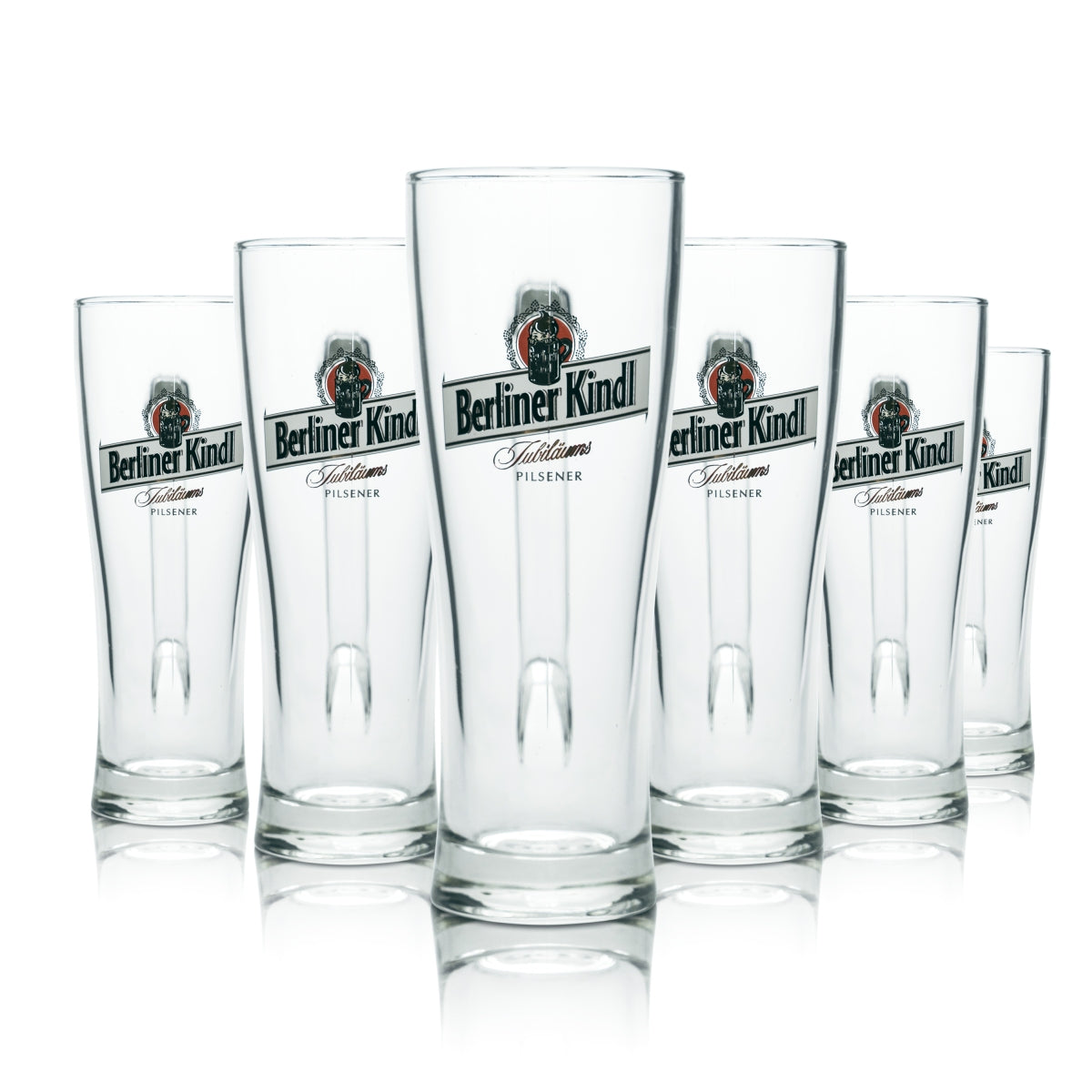 6x szklanka Berliner Kindl 0.5l kufel do piwa szklanki konturowe browar Pilsener