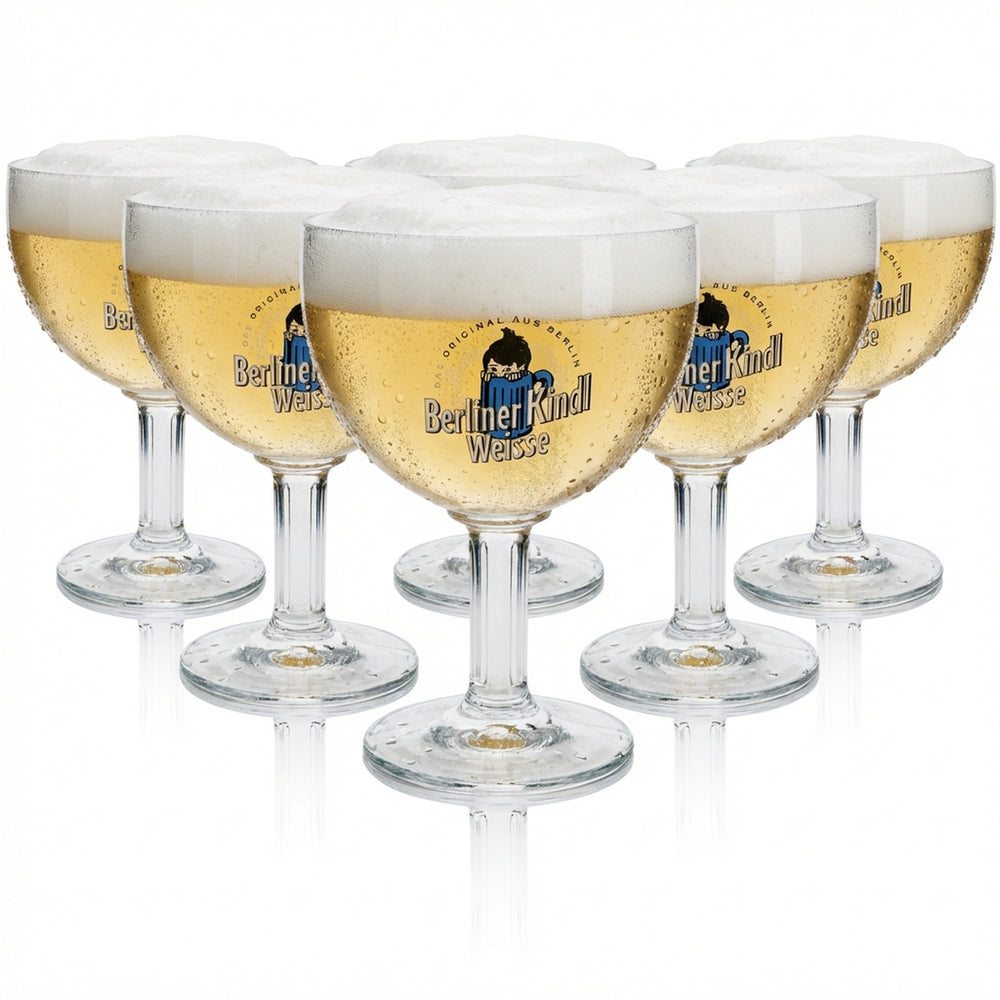 6x szklany kieliszek do piwa Berliner Kindl Weisse 0,3l
