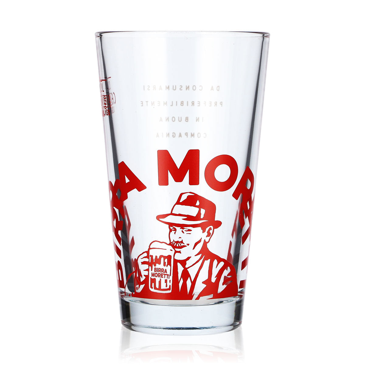 6 szklanek do piwa Birra Moretti o pojemności 0,2 l z czerwonym logo, szklanki typu „Willibecher” (zestaw 6 sztuk) – Widok 2