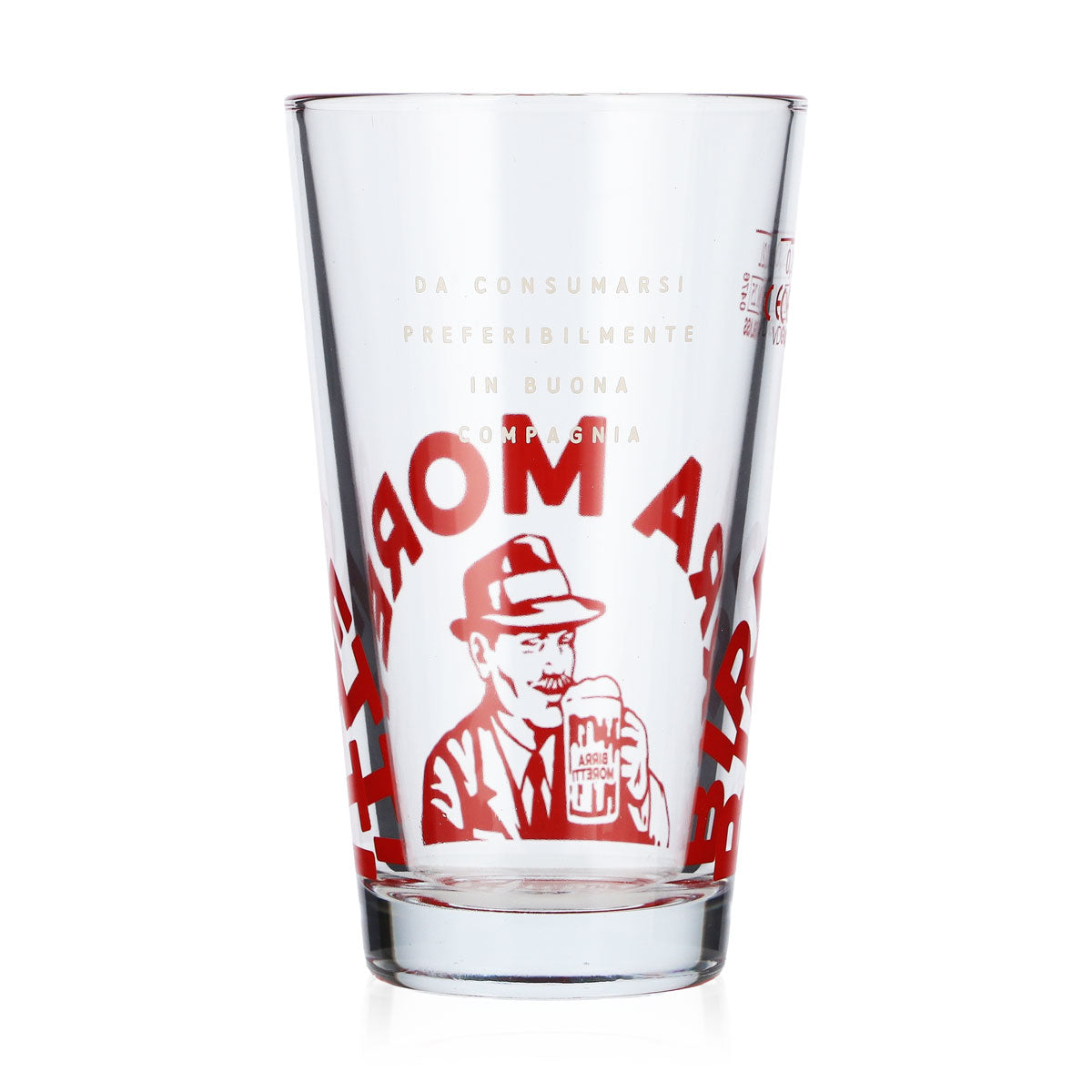 6 szklanek do piwa Birra Moretti o pojemności 0,2 l z czerwonym logo, szklanki typu „Willibecher” (zestaw 6 sztuk) – Widok 4