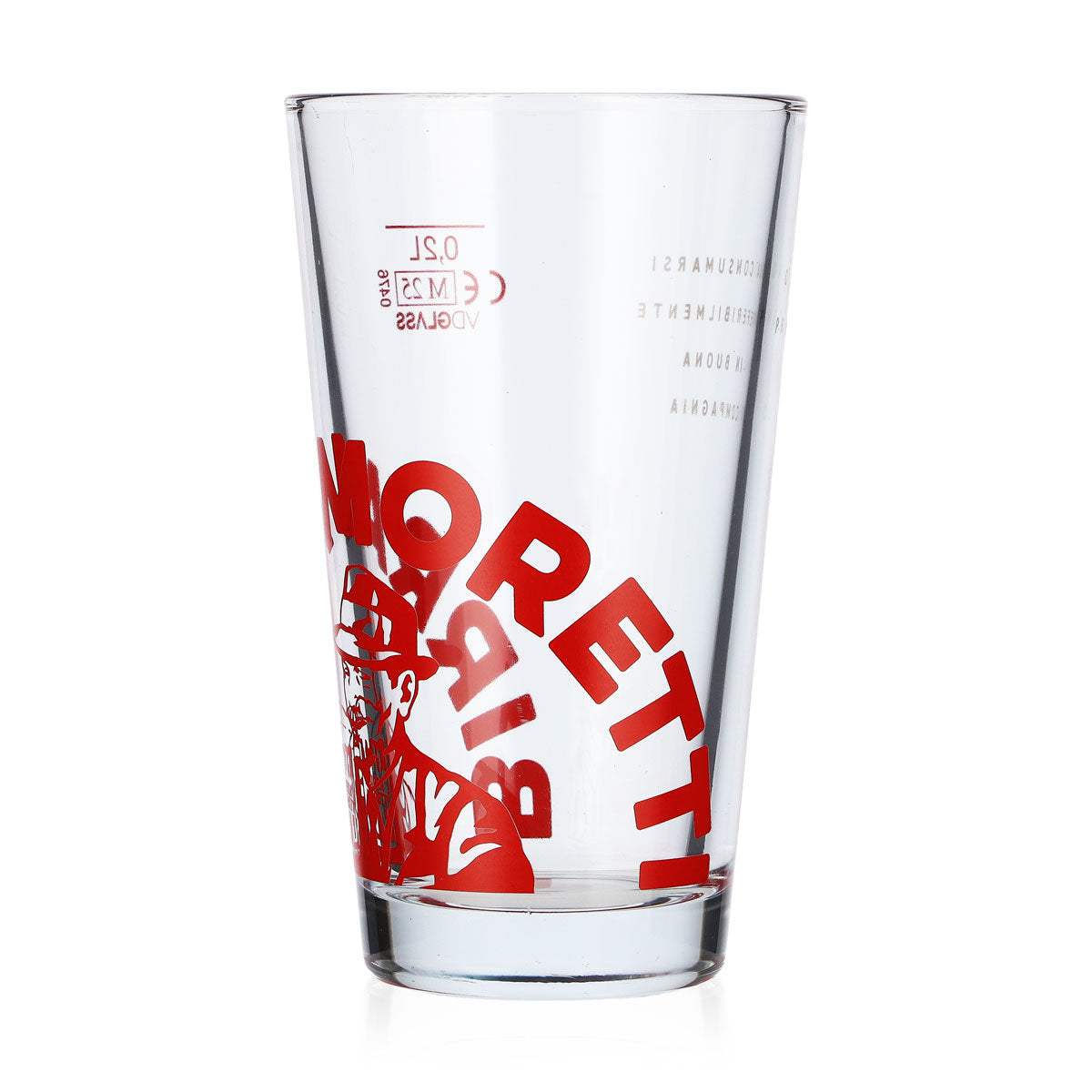 6 szklanek do piwa Birra Moretti o pojemności 0,2 l z czerwonym logo, szklanki typu „Willibecher” (zestaw 6 sztuk) – Widok 5