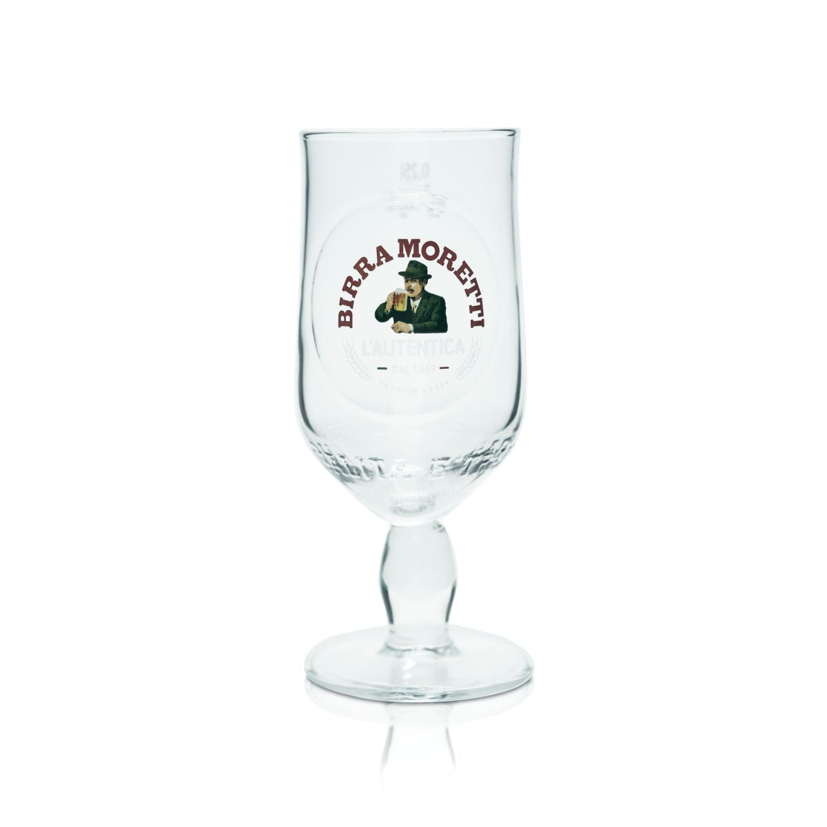 6x Birra Moretti szkło 0.25l tulipan puchar do piwa kontur L'Autentica Pilsner Włochy – Widok 2