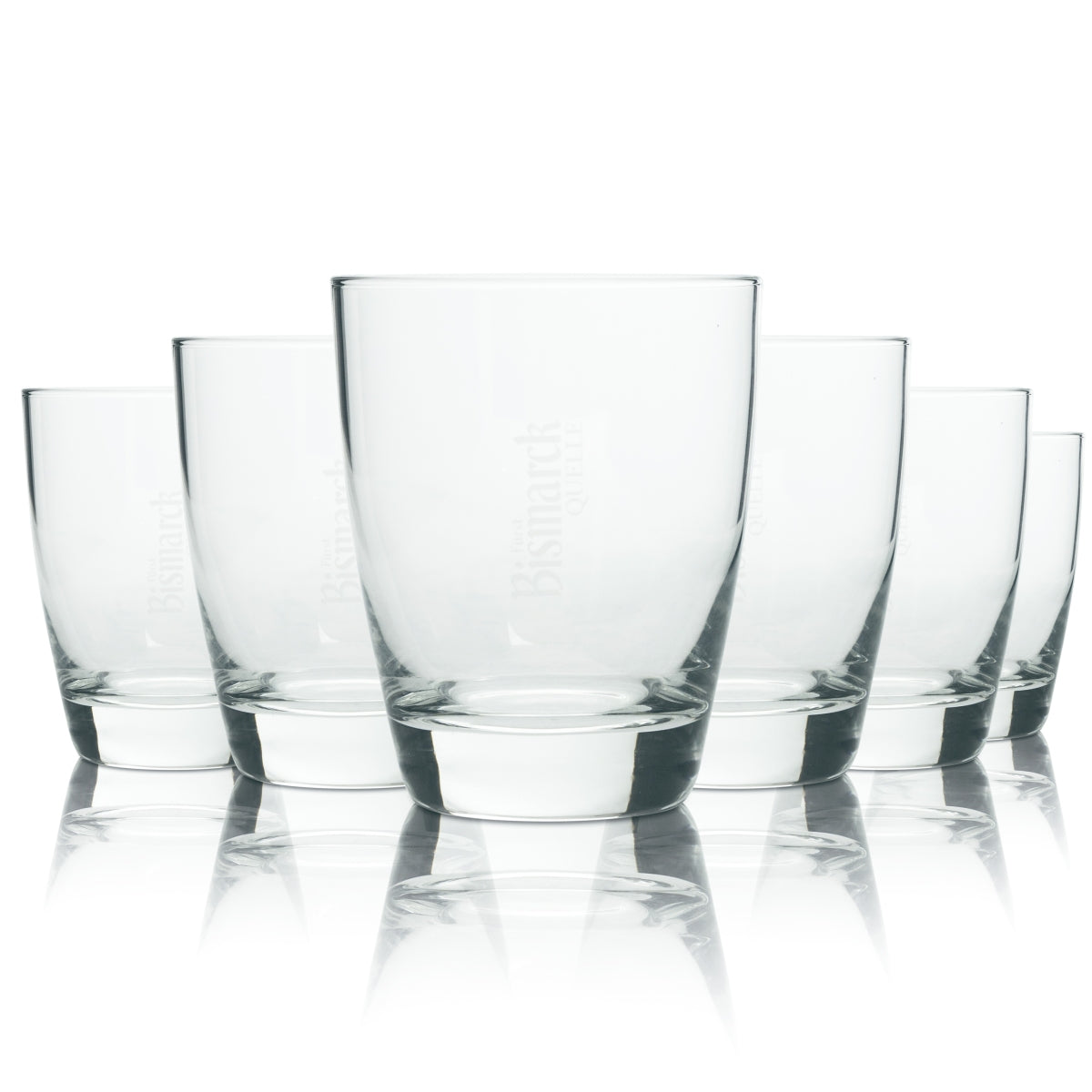 6x szklanka Bismarck 0,25l szklanki Mineral Quell Qasser Sprudel Soda