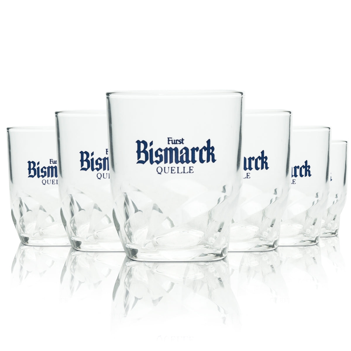 6x szklanka Bismarck Quelle 0,1 l kubek szklanki kryształowe z reliefem szklanki gastronomiczne