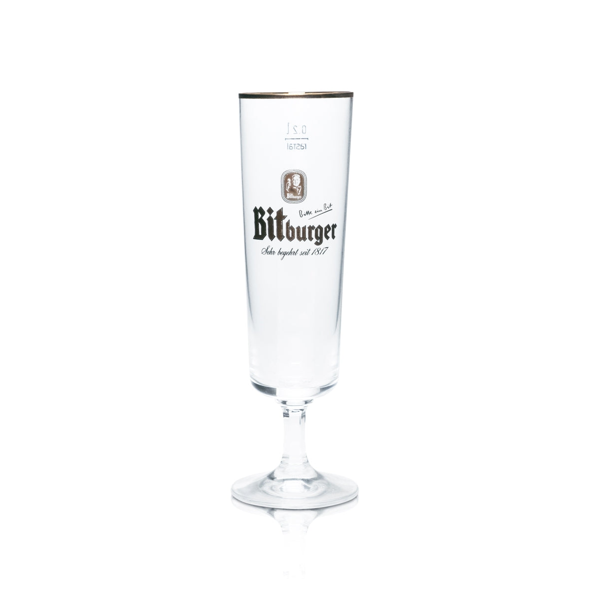 6x Bitburger Beer Glass 0,2l Goblet Tulip Gold Rim Szklanki Browar Gastro Pils Bar – Widok 4