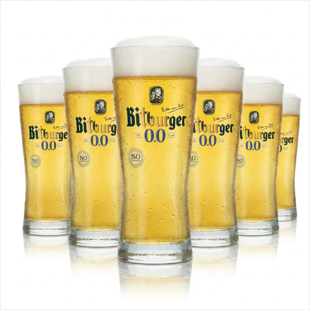 6x Bitburger szklanka do piwa 0,3l kufel kubek tulipan szklanki bezalkoholowe gastro bar