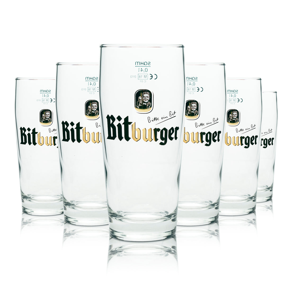 6x Bitburger Szklanka do Piwa 0,4l Willi Becher Sahm Pils Szklanki Willy Cup Brewery Bar – Widok 4