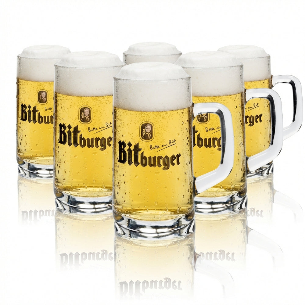 6x szklanki do piwa Bitburger Humpen 0,3 l Krug Seidel Rastal