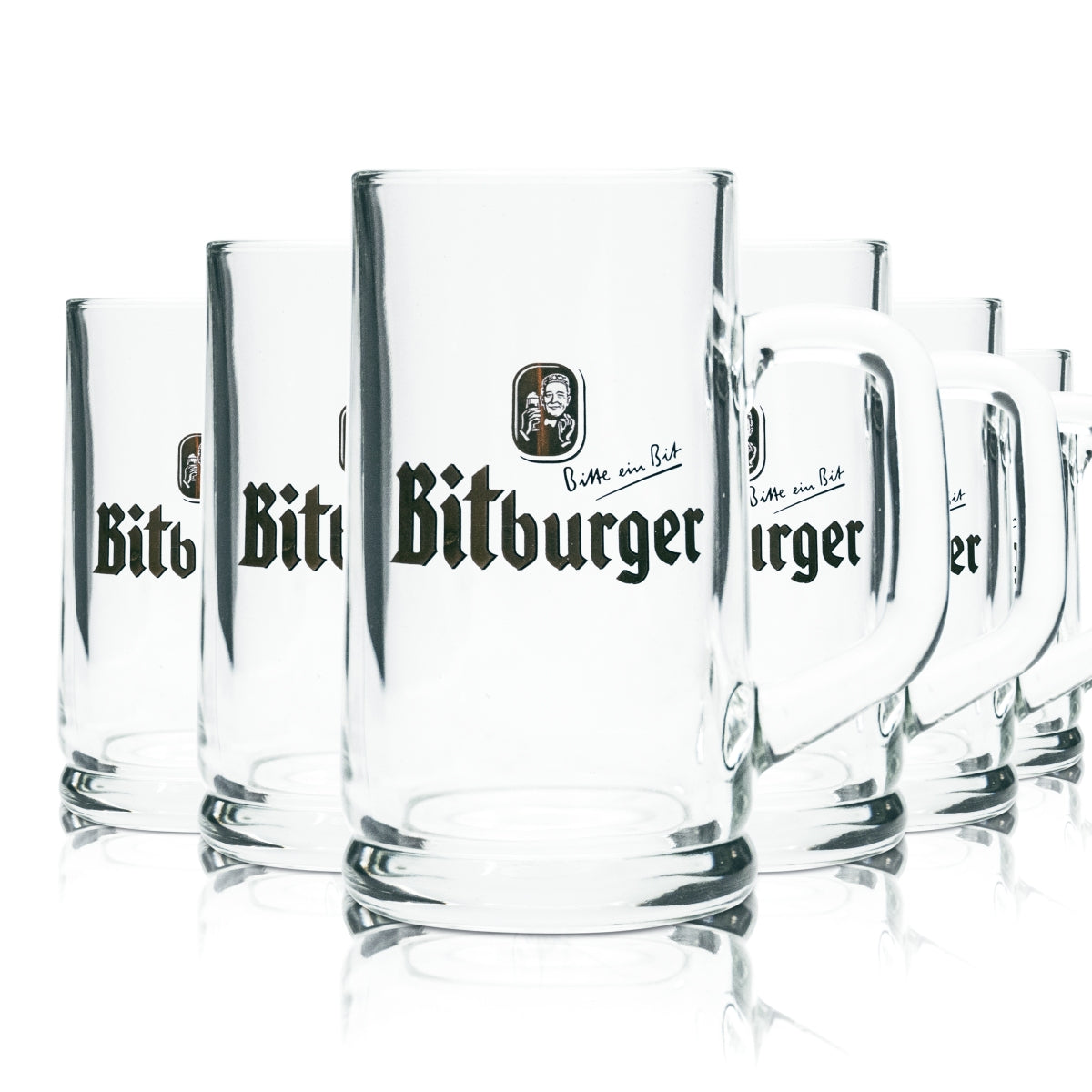 6x Szklanka Bitburger 0,25l Kufel do piwa Seidel Pils Szklanki kalibrowane Gastro Bar