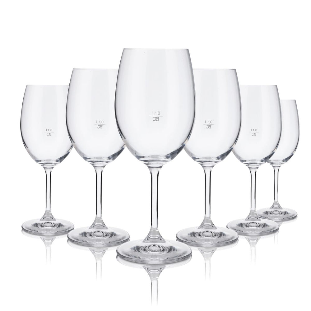 6x Bohemia Szklanka 0,37 l Szklanka do wina Szklanka do aperitifu Szklanka na nóżce Zestaw szklanek Gastro Kalibrowane