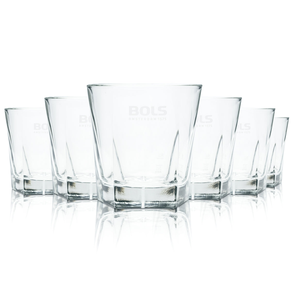 6x Bols Glass 0.37l Tumbler Contour Glasses Gastro Pub Longdrink Blue Curacao