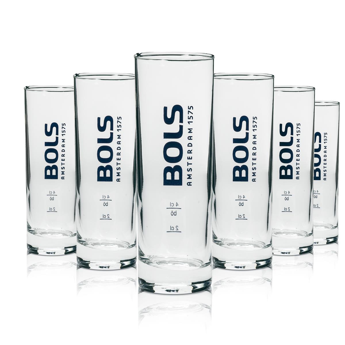 6x kieliszek do likieru Bols Longdrink okrągły cienki