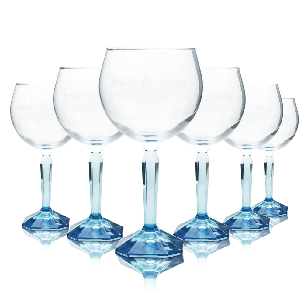 6x Bombay Sapphire Gin Kieliszek balonowy 48 cl Kieliszki do toniku i koktajli długich