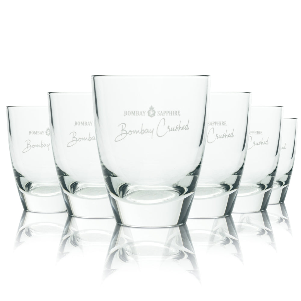 6x Bombay Sapphire Gin Glass 0.25l Tumbler Longdrink Tonic Glasses Gastro Bar