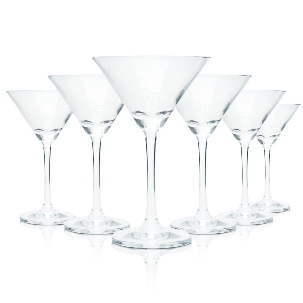 6 kieliszków Borghetti o pojemności 0,1 l do Martini, zestaw kieliszków do aperitifu Dooley's